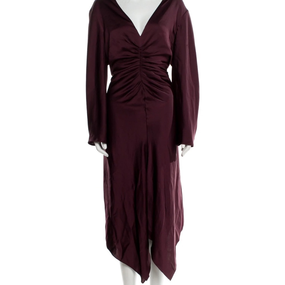 Jonathan Simkhai Dark Burgundy Asymmetrical Dress
